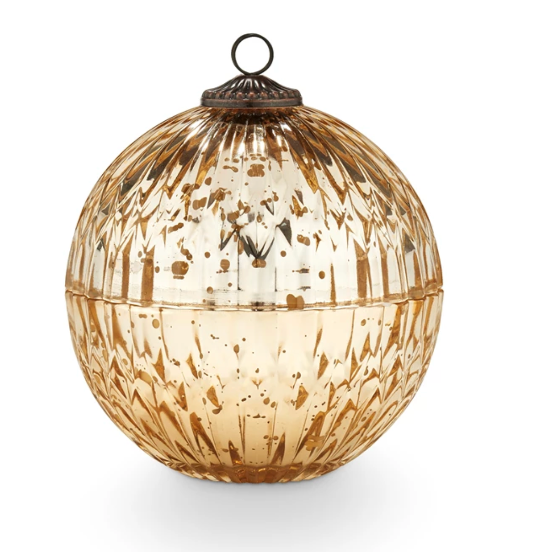 Winter White Mercury Candle Ornament