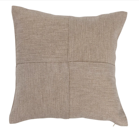 Layering Woven Linen Blend Pieced Pillow